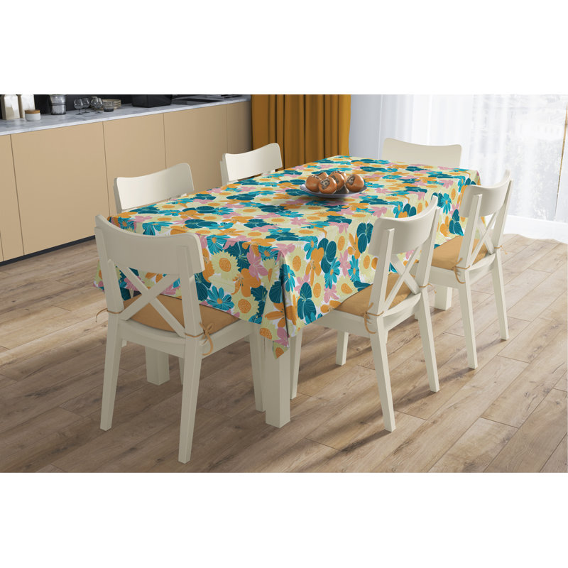 Nappe Sonia, Bleu / rose / orange / jaune / blanc, 60 po carré