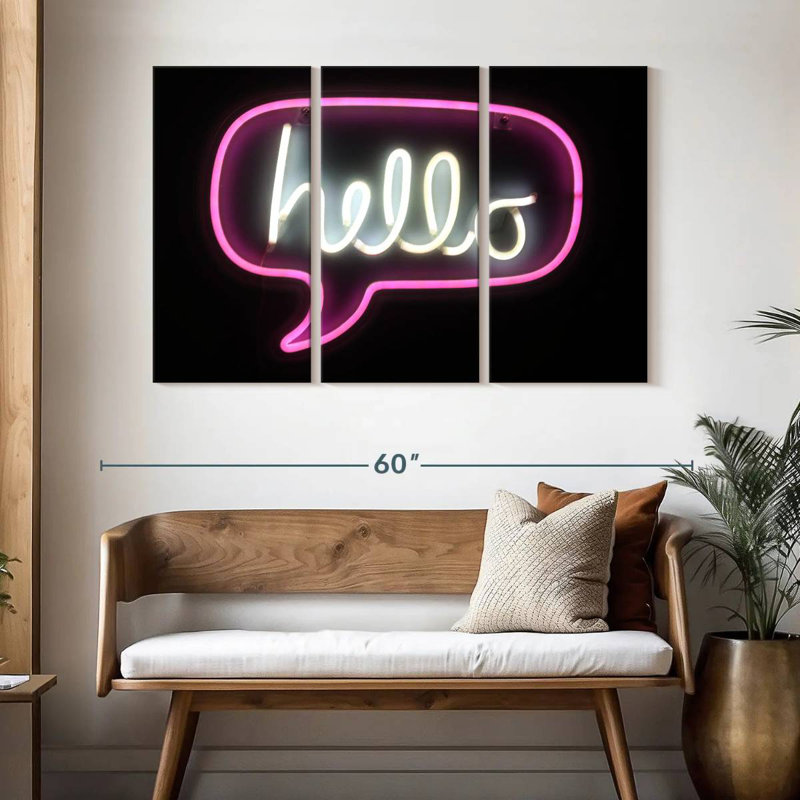 Tergel Neon Hello Sign, 32" H x 50" W