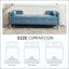 Banc de rangement en chenille 64,6 "avec design capitonné, accoudoirs et traversins-133331851-133331854