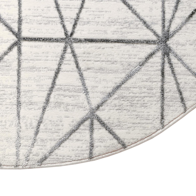 Nuangola Geometric Indoor Rug, Oval 5'3" x 8'