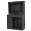 Grande armoire-bar avec 9 tiroirs et support en verre