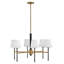 Lustre Mid-Century moderne à 6 lumières Saunders
