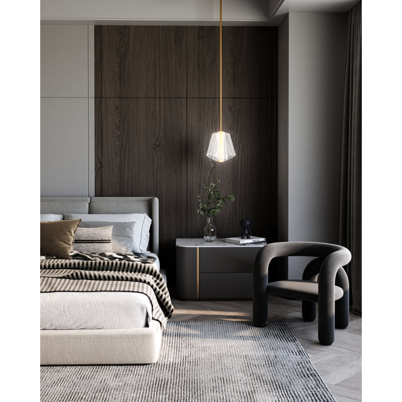 Mulberry 2 - Light LED Pendant, Brushed Gold/Light Guide
