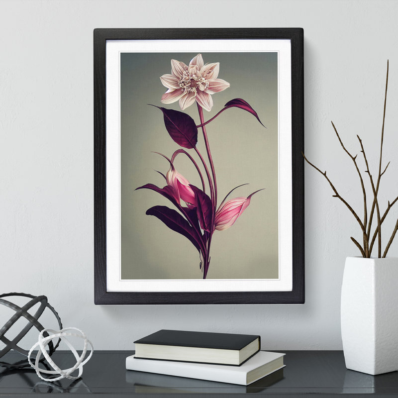 The Intense Flower - Single Picture Frame Print, Black Framed, 64cm H x 46cm W x 2cm D