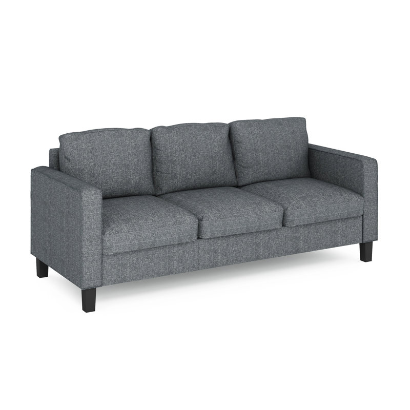 Canapé à accoudoirs carrés 75,9 po Cascata, Gunmetal