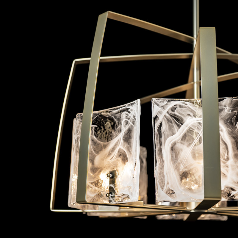 Arc 8 - Light Chandelier, Modern Brass