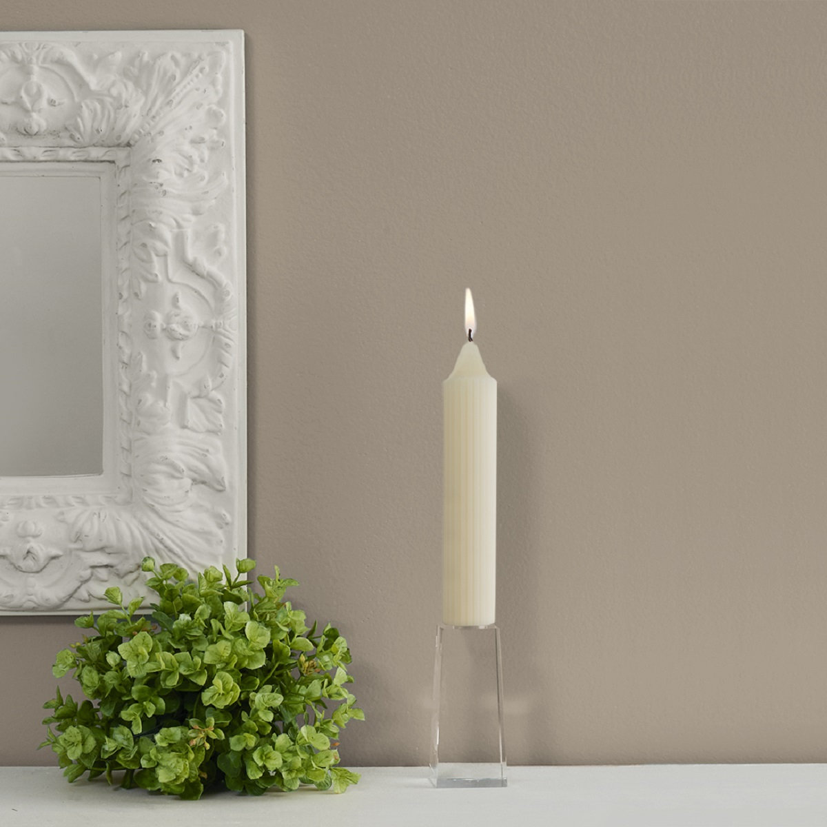 Root Candles Unscented Taper Candle, Ivory, 7" H x 1.25" W x 1.25" D