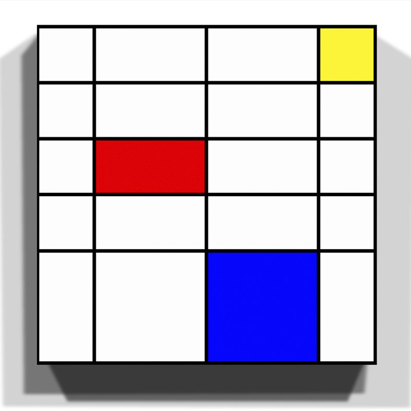 Piet Mondrian - Wrapped Canvas Print, 76cm H x 76cm W