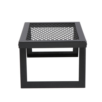 Folding Campfire Grill, Heavy Duty Steel Mesh Grate, 18" Portable Camping Grates Over Fire Pit, Camp Fire Cooking Equipment with Legs Carrying Bag, Grilling Rack for Outdoor Open Flame Cooking