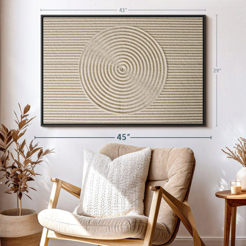 " Zen Circles In The Sand ", 29" H x 43" W