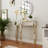 Adriatik 35.4" Half-Round Mirrored Console Table