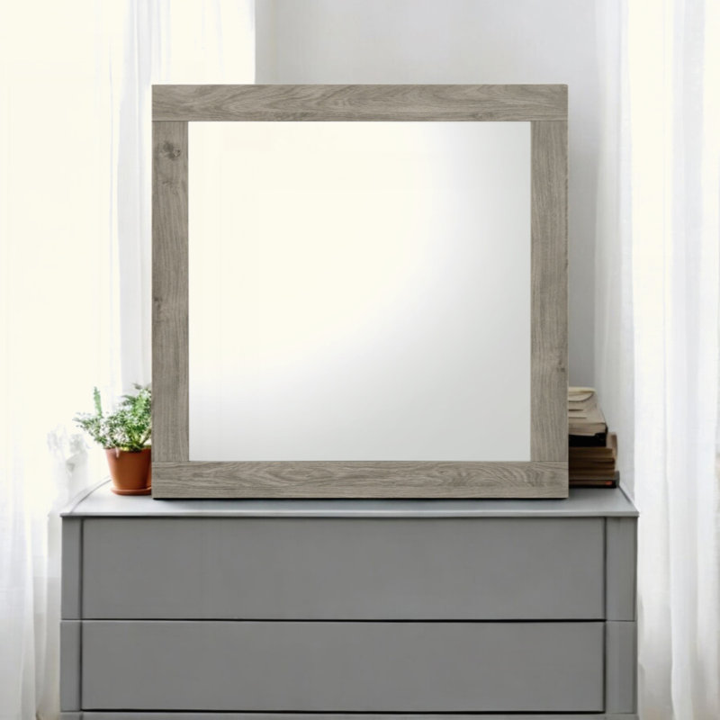 Miroir à finition gris clair, Gris clair
