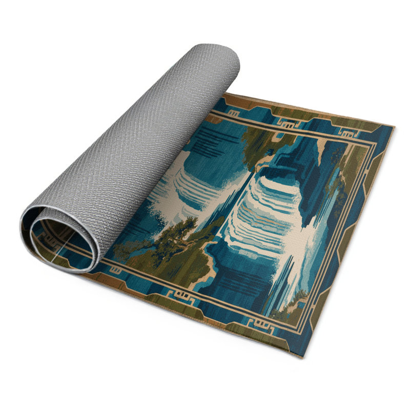 Tapis bleu intérieur et extérieur ArtDeco