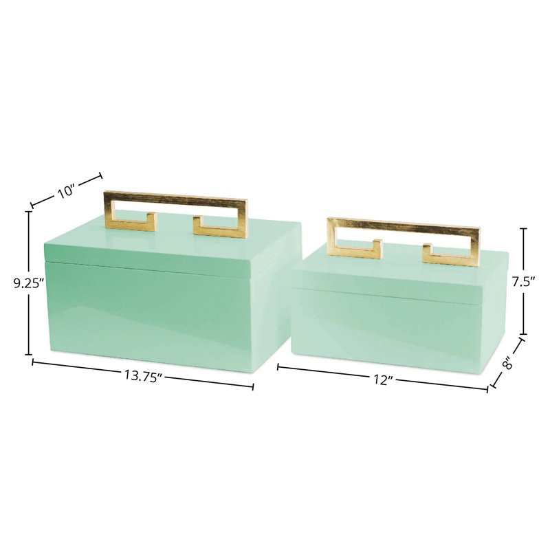 Boîtes Avondale menthe (ensemble de 2)