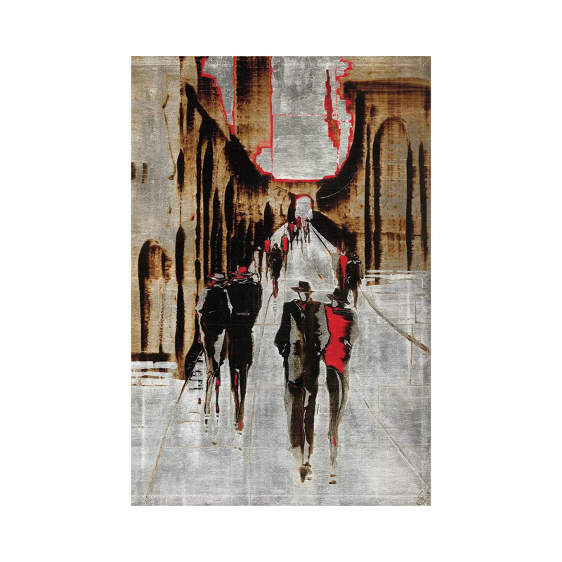 City Scene IV by Elena Radzetska - Wrapped Canvas Painting, 20.32 cm H x 30.48 cm W