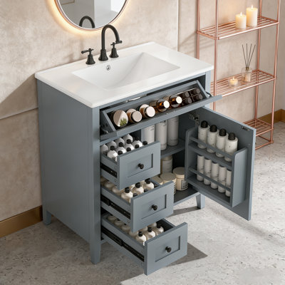 Meuble-lavabo autoportant de 30 po avec lavabo