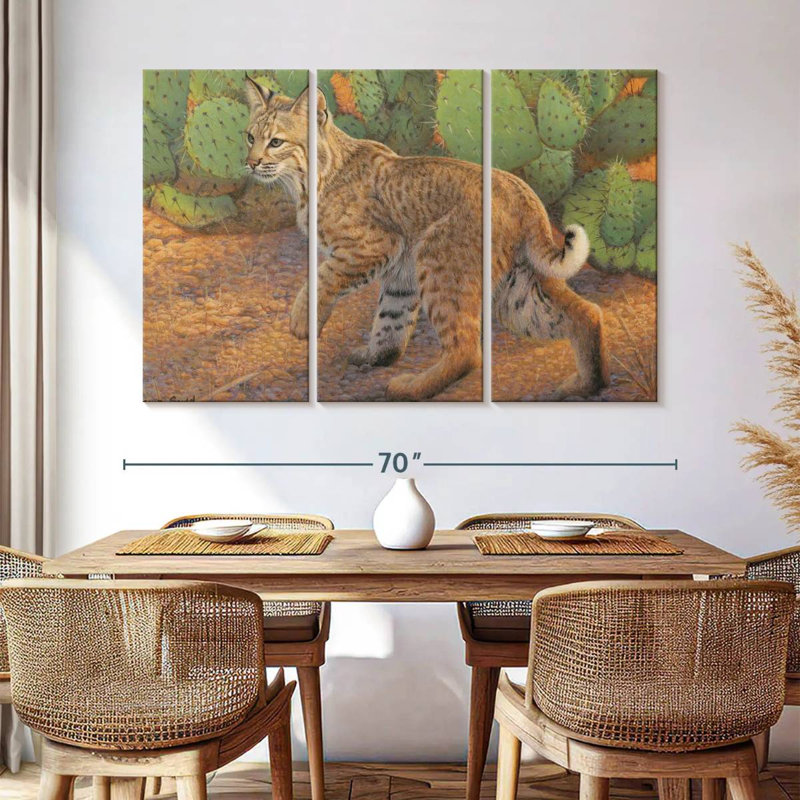 Brampt Curious Bobcat, 42" H x 65" W