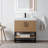 30" Free Standing Single Bathroom Vanity with Resin Top in Oak