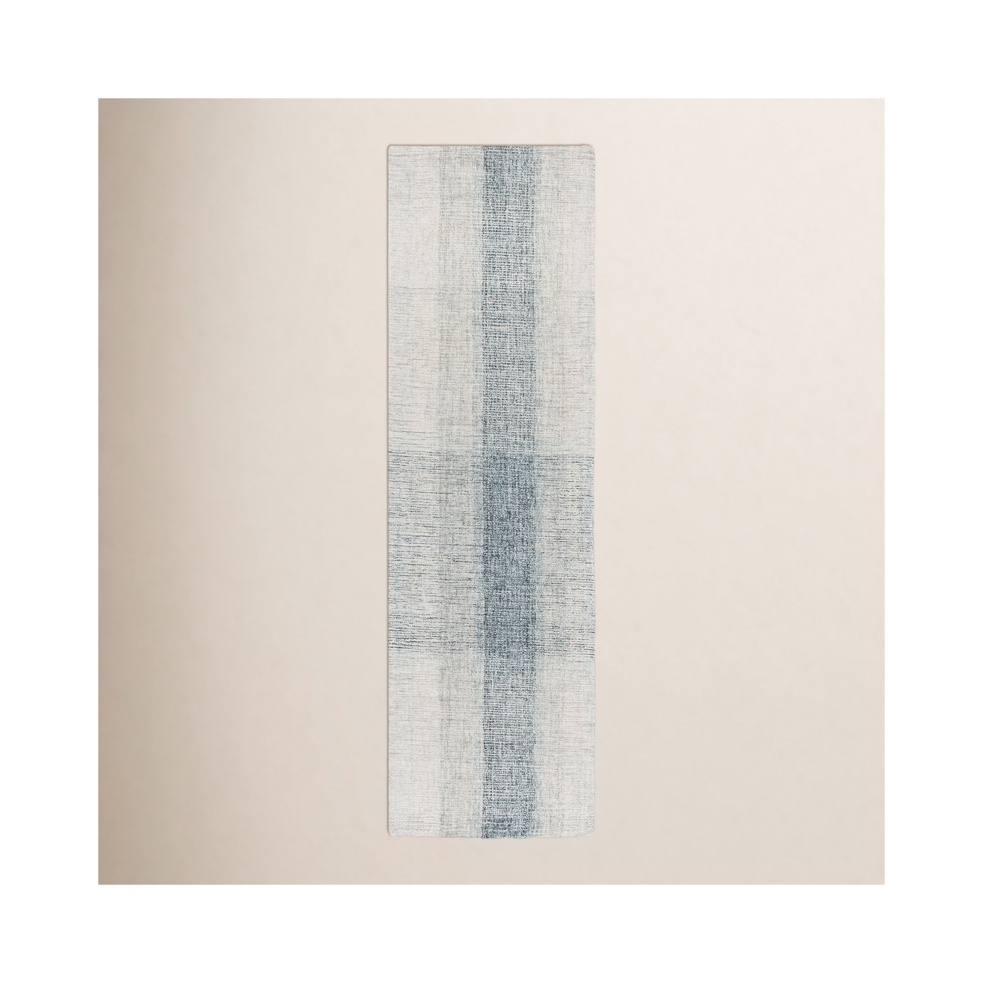 Metro 461 Hand Tufted Wool/Cotton Geometric Rug in Gray/Blue, Runner 2'3" x 8'