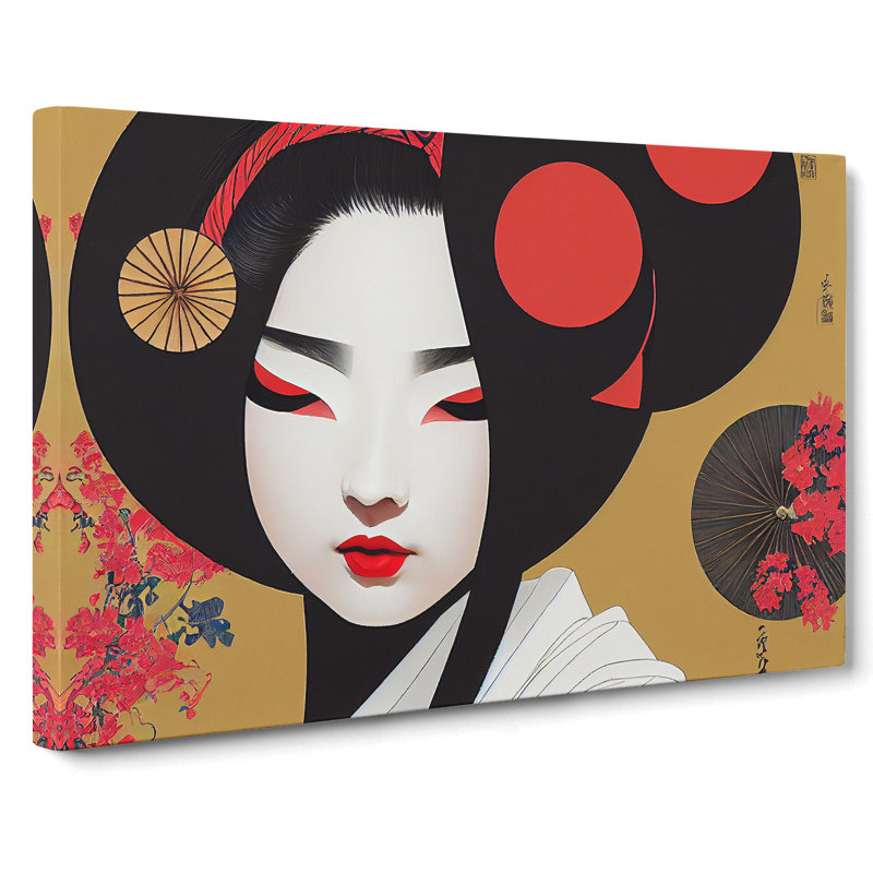 Inspiring Geisha - Wrapped Canvas, 35cm H x 50cm W x 3cm D