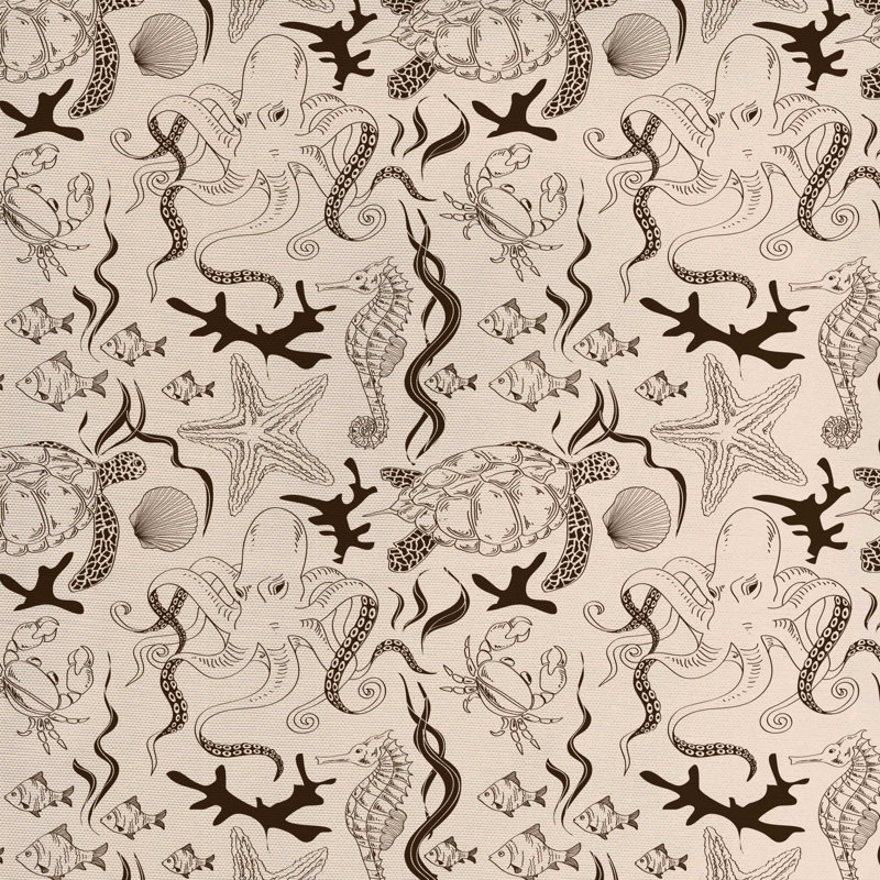 Illustration du tissu marin, l 58 po x L 72 po