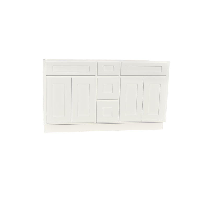 Meuble-lavabo double 60 po style Shaker