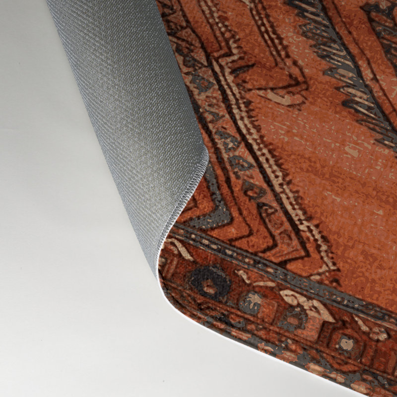 Tapis d'intérieur et d'extérieur brun Persian, Rectangle 9 pi x 12 pi
