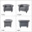 Tangie 40" Upholstered Sofa-405648416