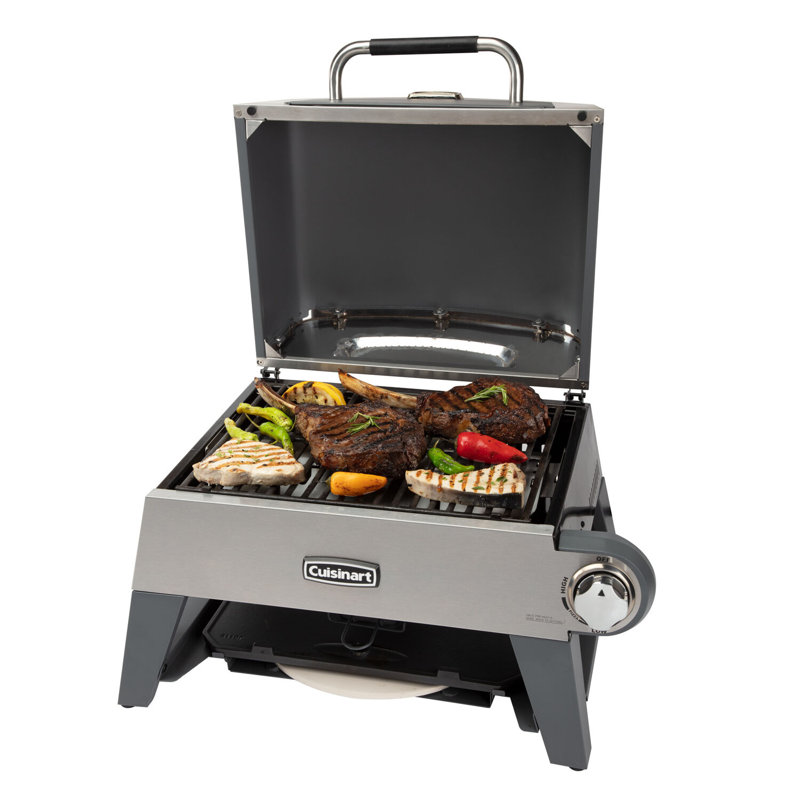 Cuisinart Stainless Steel Countertop Propane Pizza Oven in Gray