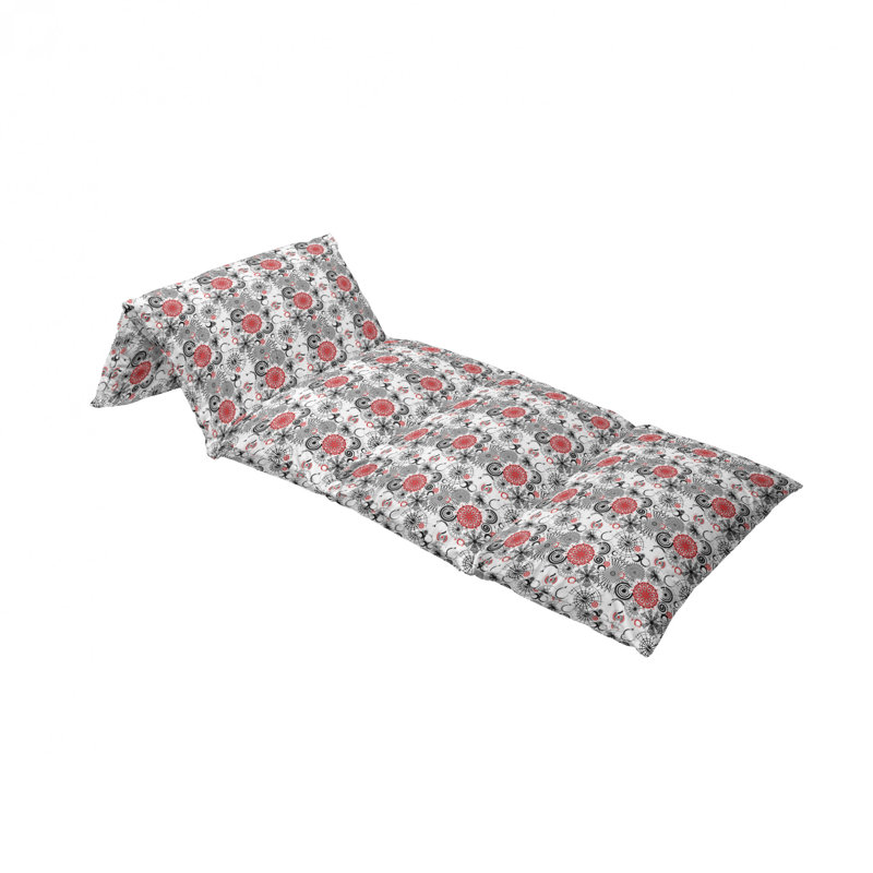 Housse de coussin d'extérieur ronde à contraste grunge, H 2 po x l 36 po x P 88 po