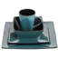 Ensemble de 16 assiettes, bols et tasses Gibson Elite Kiesling, turquoise (ensemble de 2)