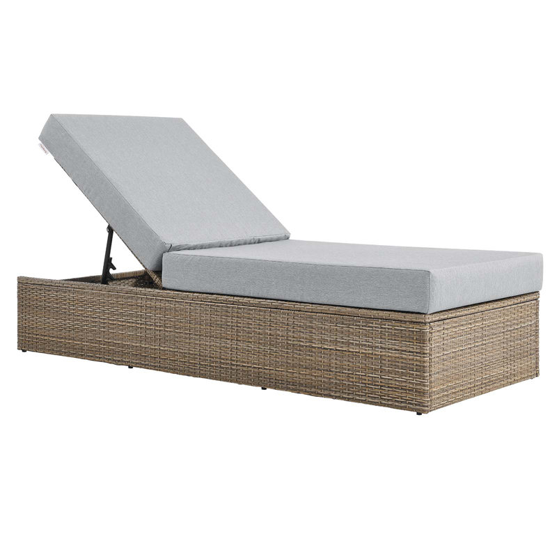 Modway Convene Outdoor Patio Outdoor Patio Chaise Lounge Chair, Gray