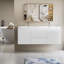 Meuble-lavabo blanc moderne (avec meuble-lavabo et lavabo) avec rangement