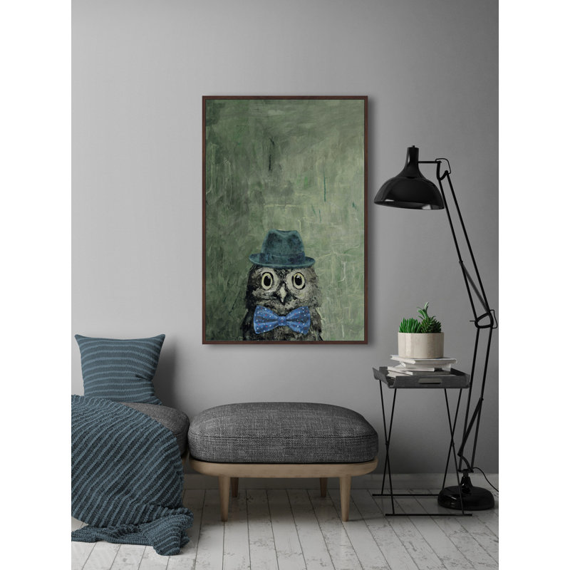 «Mister Owly», reproduction sur toile encadrée, H 60 po x l 40 po x P 1,5 po