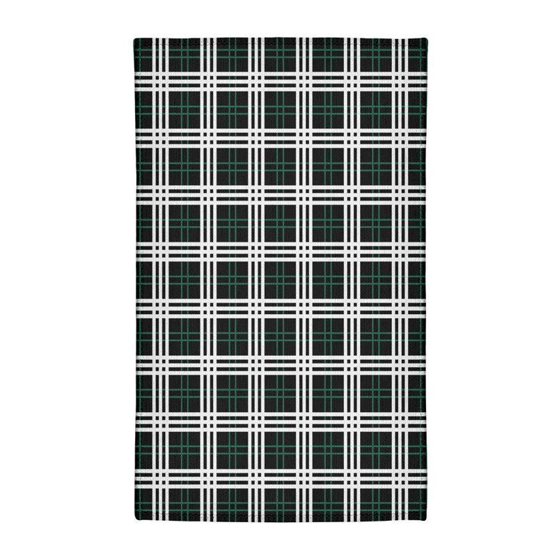 Tapis noir à carreaux, Rectangle 3 pi x 5 pi