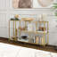 Winthrop Glass Top Console Table-1399148139