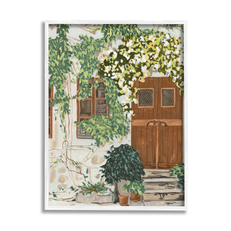 Stupell Industries Cottage Ivy & Plants, art de la giclée encadrée par Melissa Wang, H 14 po x l 11 po x P 1,5 po
