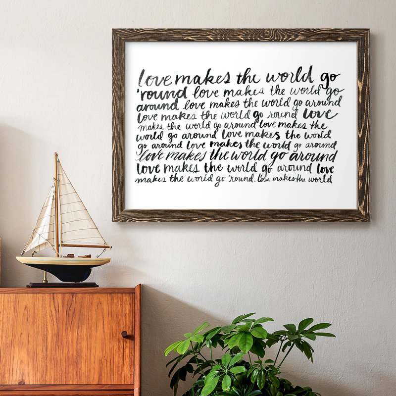 Écriture avec amour II, reproduction d'art sur toile, Noyer, H 18 po x l 26 po x P 1,5 po