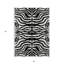 Tapis intérieur lavable à motif animal noir 5 pi x 8 pi