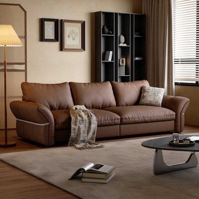 Brown Retro Casual Sofa