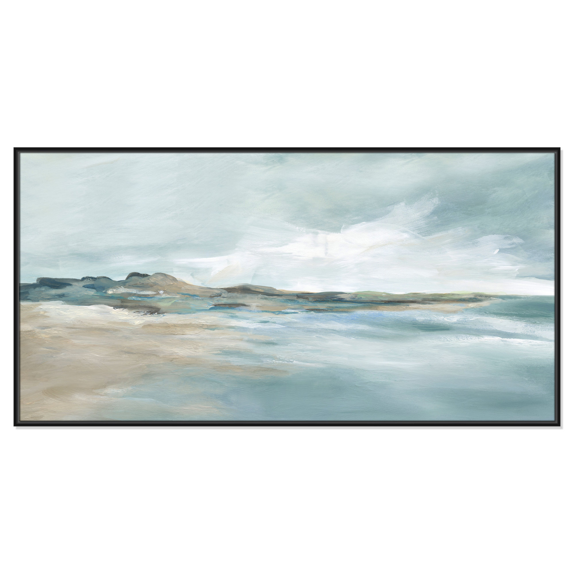 Sandpoint Print by Carol Robinson, 31.5" H x 61.5" W, Black