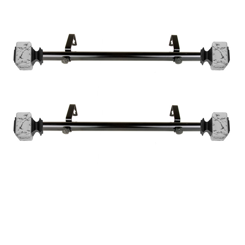 Tringle à rideaux simple Willis Side, Noir