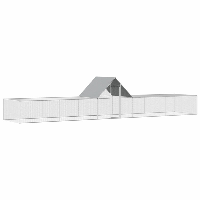 Cage à poules avec cage en acier galvanisé, H 78,74 po x l 393,7 po x P 78,74 po