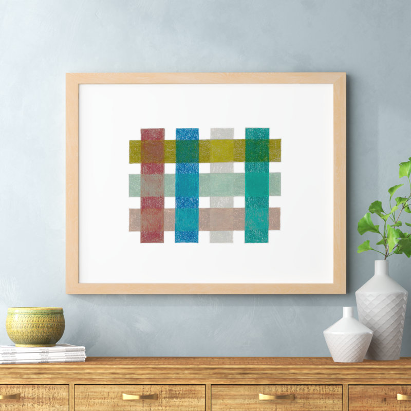Gridlock IV by Beth James, Maple Framed, 38" W x 30" H