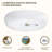 67"Solid Surface Freestanding Bathtub, Contemporary Oval Shape Soaking Tub
