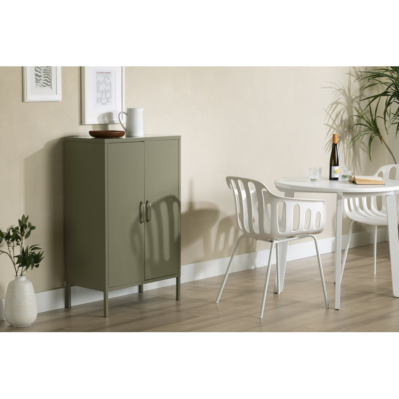 Black Metal Adjustable Shelving Kitchen Pantry Cabinet