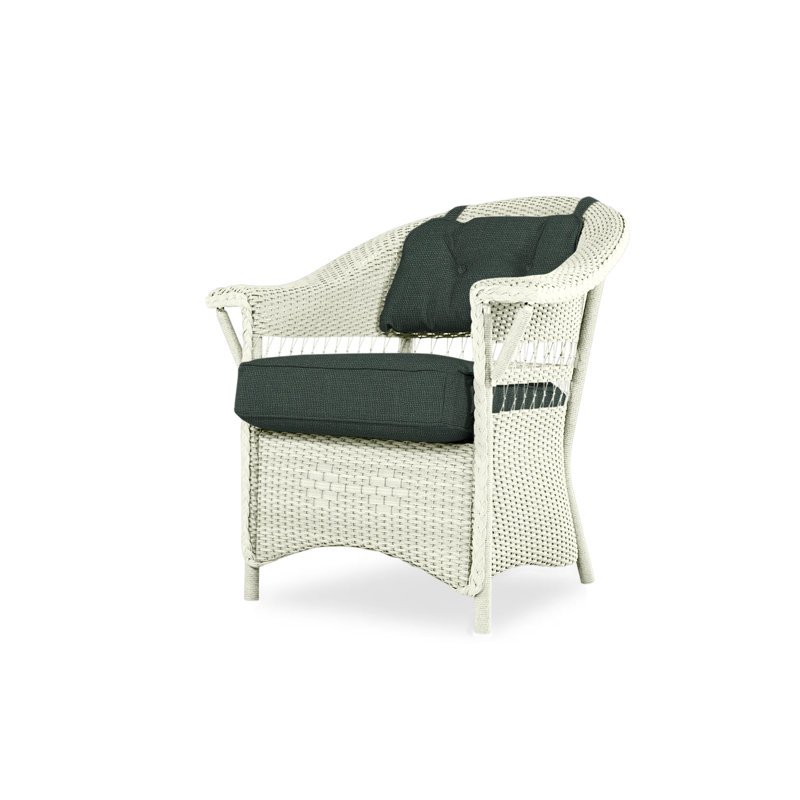 Nantucket Outdoor Dining Armchair, Callen Celadon, Ivory