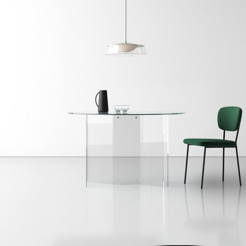 Panos Round Glass Top Dining Table