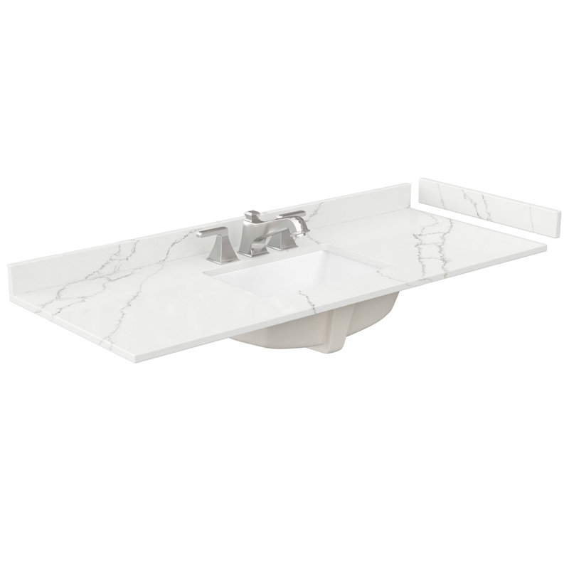 Beckett 54" Freestanding Single Bathroom Vanity with Quartz Top, Giotto Quartz, Green, Matte Black