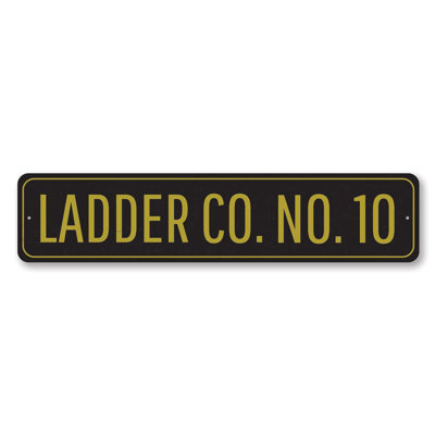 Ladder Company Number Custom Aluminum Sign
